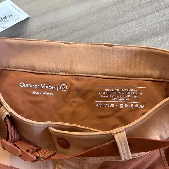 NWT Outdoor Voices Rectrek Colorblock Shorts 3” Inseam Women XS Zion Hiking - Picture 6 of 6